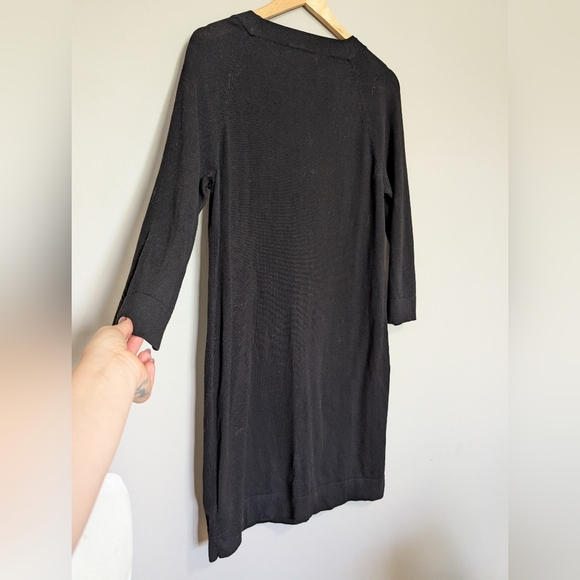 Michael Kors Black Knit Sheath Dress with 3/4 Sleeves Medium - Picture 9 of 10